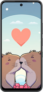 Силиконовый чехол Капибара любовь для Infinix Hot 60 5G / Hot 60i 4G - 6027u-4114 изображение 