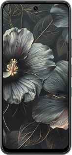 Силиконовый чехол Черные цветы для Infinix Hot 60 5G / Hot 60i 4G - 6031u-4114 изображение 