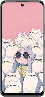 Силиконовый чехол Малышка с котами для Infinix Hot 60 5G / Hot 60i 4G - 6295u-4114 изображение 