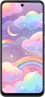 Силиконовый чехол Облака и радуга для Infinix Hot 60 5G / Hot 60i 4G - 6312u-4114 изображение 