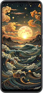 Силиконовый чехол Арт волны для Infinix Hot 60 5G / Hot 60i 4G - 6332u-4114 изображение 