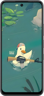 Силиконовый чехол Уточка с автоматом для Infinix Hot 60 5G / Hot 60i 4G - 6356u-4114 изображение 