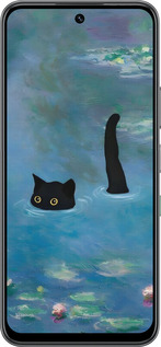 Силиконовый чехол С изображением кота и водяной лилии Monet для Infinix Hot 60 5G / Hot 60i 4G - 6519u-4114 изображение 