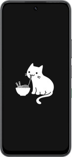 Силиконовый чехол С милым котом на черном фоне для Infinix Hot 60 5G / Hot 60i 4G - 6528u-4114 изображение 