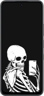 Силіконовий чехол Скелет робить Selfie для Infinix Hot 60 5G / Hot 60i 4G - 6535u-4114 изображение 