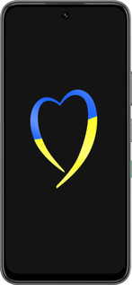 Силиконовый чехол Жёлто-голубое сердце для Infinix Hot 60 5G / Hot 60i 4G - 885u-4114 изображение 