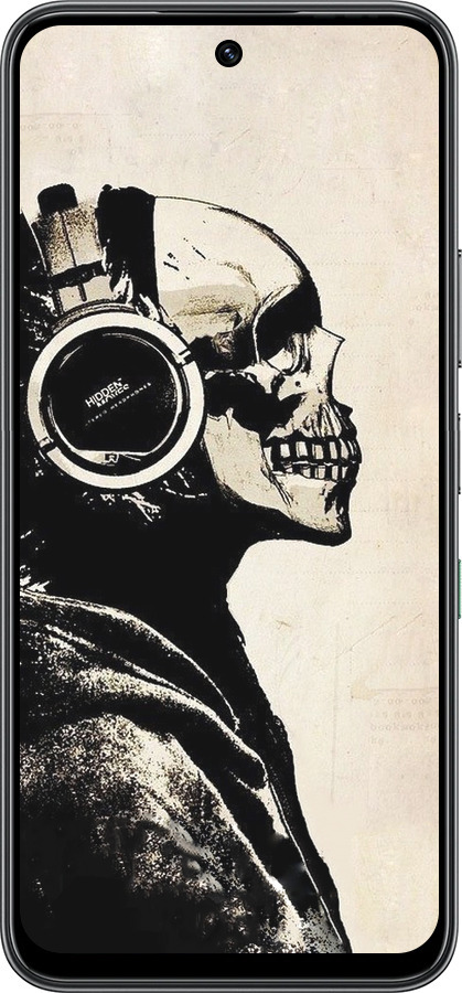 Силиконовый чехол Скелет-меломан v2 для Infinix Hot 60 5G / Hot 60i 4G - 1200u-4114 изображение 