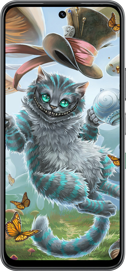 Силиконовый чехол Чеширский кот 2 для Infinix Hot 60 5G / Hot 60i 4G - 3993u-4114 изображение 