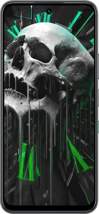 Силіконовий чехол Череп-годинник для Infinix Hot 60 5G / Hot 60i 4G - 4100u-4114 изображение 