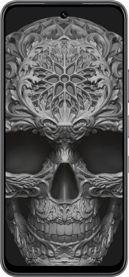 Силиконовый чехол skull-ornament для Infinix Hot 60 5G / Hot 60i 4G - 4101u-4114 изображение 