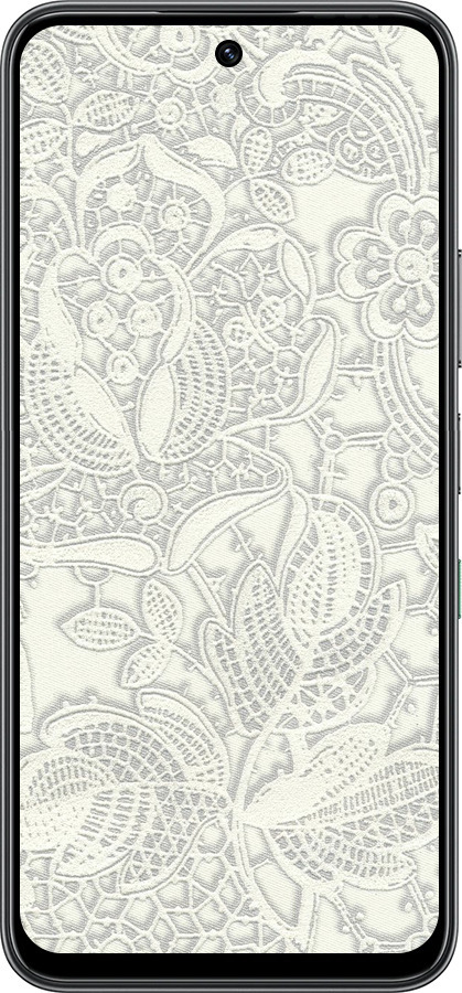 Силиконовый чехол Белое кружево для Infinix Hot 60 5G / Hot 60i 4G - 4383u-4114 изображение 