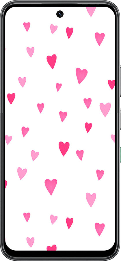 Силиконовый чехол Сердечки 2 для Infinix Hot 60 5G / Hot 60i 4G - 4763u-4114 изображение 