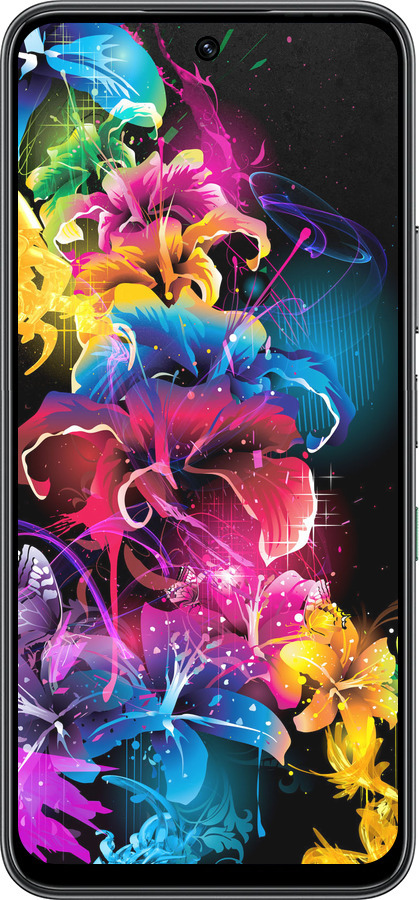 Силиконовый чехол Абстрактные цветы для Infinix Hot 60 5G / Hot 60i 4G - 511u-4114 изображение 