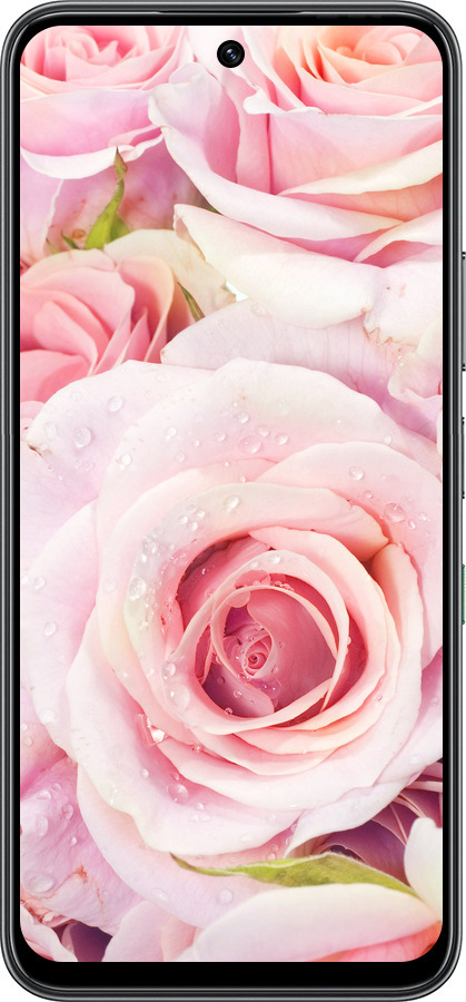 Силиконовый чехол Розы для Infinix Hot 60 5G / Hot 60i 4G - 525u-4114 изображение 