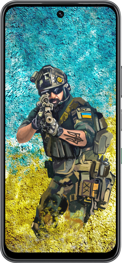 Силиконовый чехол Воин ЗСУ для Infinix Hot 60 5G / Hot 60i 4G - 5311u-4114 изображение 