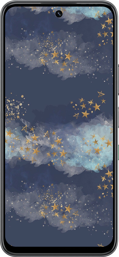 Силиконовый чехол Ночь золотые звезды для Infinix Hot 60 5G / Hot 60i 4G - 5421u-4114 изображение 