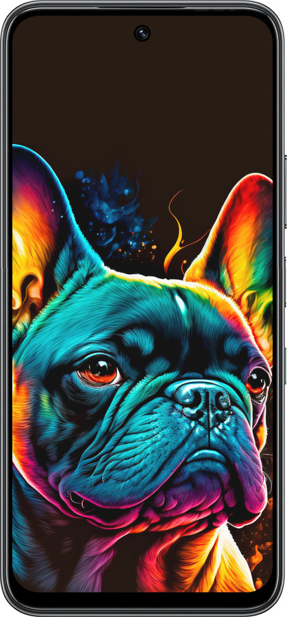 Силиконовый чехол Яркий бульдог для Infinix Hot 60 5G / Hot 60i 4G - 5547u-4114 изображение 