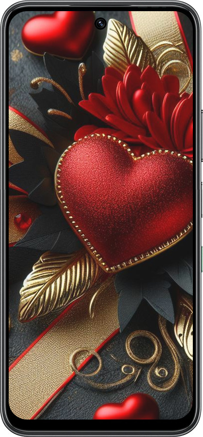 Силиконовый чехол Сердечки v2 для Infinix Hot 60 5G / Hot 60i 4G - 5832u-4114 изображение 