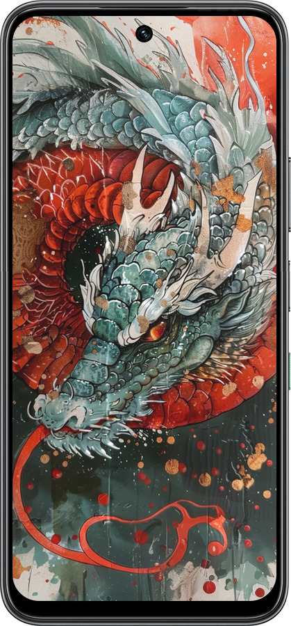 Силиконовый чехол Стихия огня для Infinix Hot 60 5G / Hot 60i 4G - 6101u-4114 изображение 