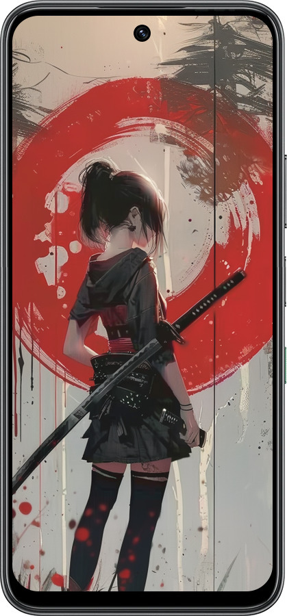 Силиконовый чехол Сумерки воина: Танец с катаной для Infinix Hot 60 5G / Hot 60i 4G - 6123u-4114 изображение 