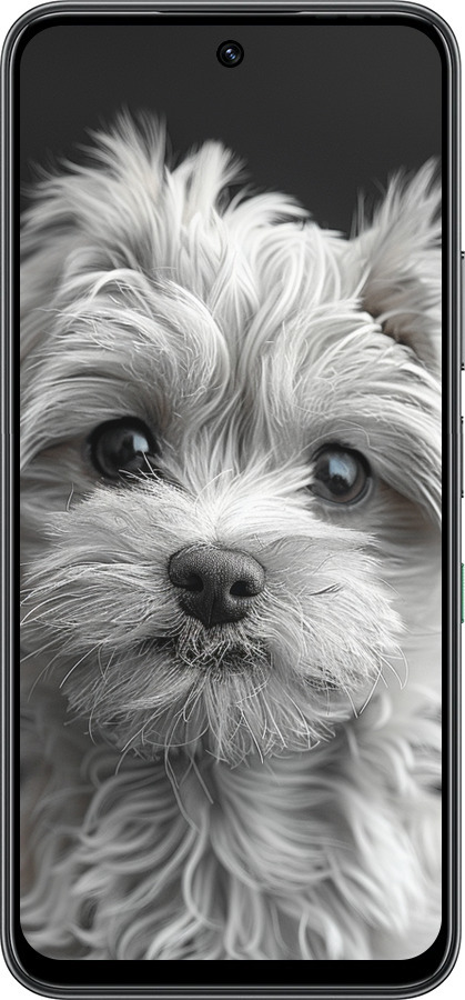 Силиконовый чехол Мальтипу на чорном фоне для Infinix Hot 60 5G / Hot 60i 4G - 6156u-4114 изображение 