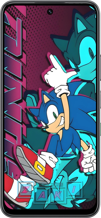 Силиконовый чехол Соник для Infinix Hot 60 5G / Hot 60i 4G - 6284u-4114 изображение 