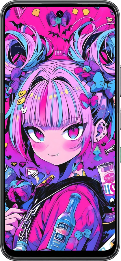 Силиконовый чехол Аниме милаха для Infinix Hot 60 5G / Hot 60i 4G - 6314u-4114 изображение 