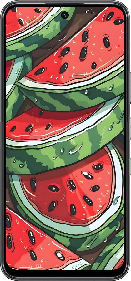 Силиконовый чехол Арбуз для Infinix Hot 60 5G / Hot 60i 4G - 6315u-4114 изображение 