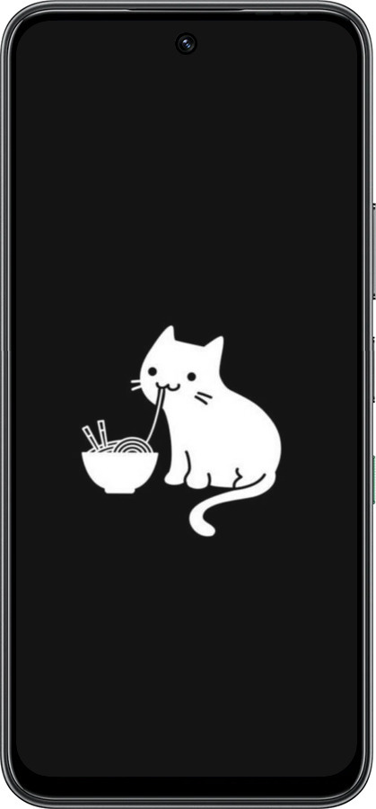 Силиконовый чехол С милым котом на черном фоне для Infinix Hot 60 5G / Hot 60i 4G - 6528u-4114 изображение 