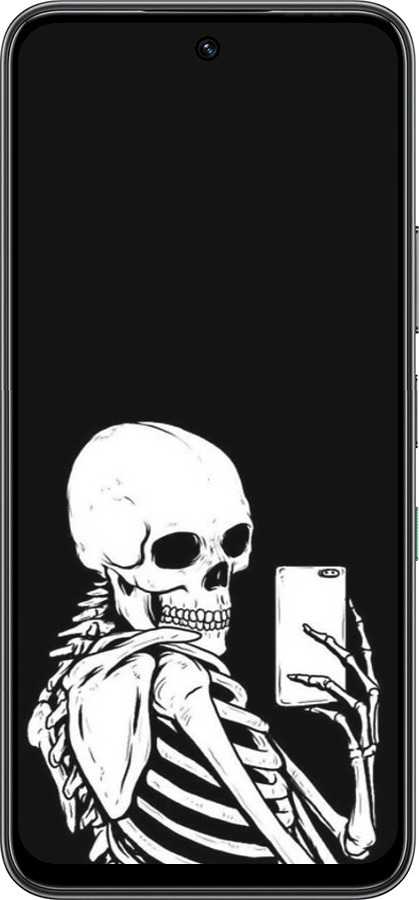 Силіконовий чехол Скелет робить Selfie для Infinix Hot 60 5G / Hot 60i 4G - 6535u-4114 изображение 
