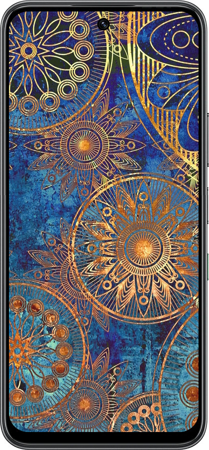 Силиконовый чехол Золотой узор для Infinix Hot 60 5G / Hot 60i 4G - 678u-4114 изображение 