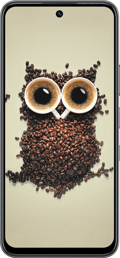 Силиконовый чехол Сова из кофе для Infinix Hot 60 5G / Hot 60i 4G - 777u-4114 изображение 