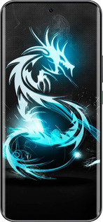 Силиконовый чехол Бело-голубой огненный дракон для Infinix Hot 60 Pro+ - 113u-4125 изображение 