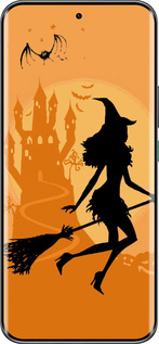 Силиконовый чехол Ведьма на метле для Infinix Hot 60 Pro+ - 1184u-4125 изображение 