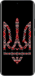 Силиконовый чехол Герб - вышиванка на черном фоне для Infinix Hot 60 Pro+ - 1196u-4125 изображение 