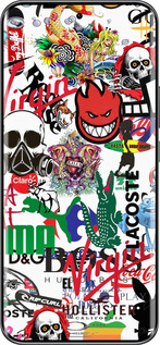 Силиконовый чехол Many different logos для Infinix Hot 60 Pro+ - 4022u-4125 изображение 