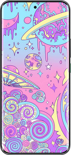 Силиконовый чехол Розовая галактика для Infinix Hot 60 Pro+ - 4146u-4125 изображение 