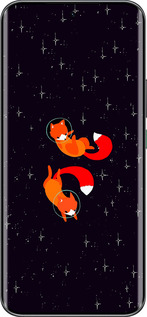 Силиконовый чехол Лисички в космосе для Infinix Hot 60 Pro+ - 4519u-4125 изображение 