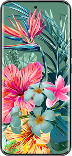 Силиконовый чехол Тропические цветы v1 для Infinix Hot 60 Pro+ - 4667u-4125 изображение 