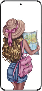 Силиконовый чехол Девушка с картой для Infinix Hot 60 Pro+ - 4704u-4125 изображение 
