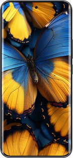 Силиконовый чехол Желто-голубые бабочки для Infinix Hot 60 Pro+ - 6046u-4125 изображение 