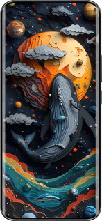 Силиконовый чехол Кит в космосе для Infinix Hot 60 Pro+ - 6328u-4125 изображение 