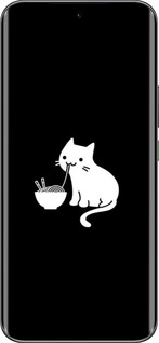 Силиконовый чехол С милым котом на черном фоне для Infinix Hot 60 Pro+ - 6528u-4125 изображение 