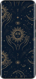 Силиконовый чехол Celestial Harmony: Sun & Moon Gold Mystic Pattern для Infinix Hot 60 Pro+ - 6778u-4125 изображение 