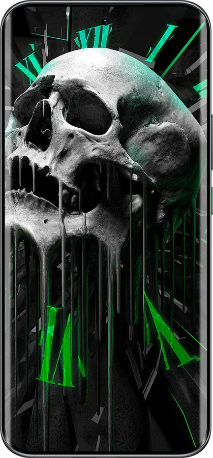 Силиконовый чехол Череп-часы для Infinix Hot 60 Pro+ - 4100u-4125 изображение 