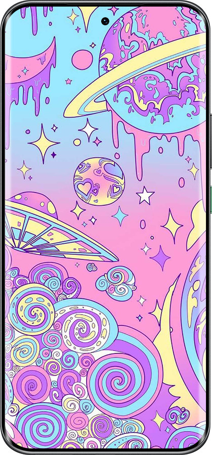 Силиконовый чехол Розовая галактика для Infinix Hot 60 Pro+ - 4146u-4125 изображение 