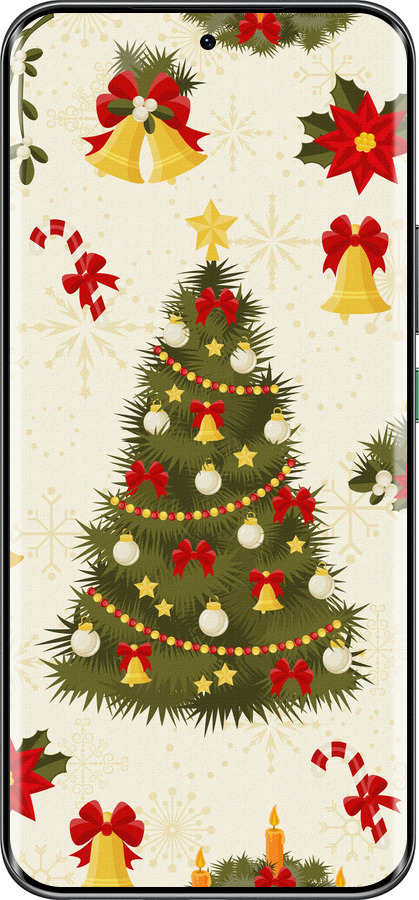 Силиконовый чехол Новогодняя елка для Infinix Hot 60 Pro+ - 4198u-4125 изображение 