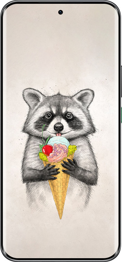 Силиконовый чехол Енотик с мороженым для Infinix Hot 60 Pro+ - 4602u-4125 изображение 