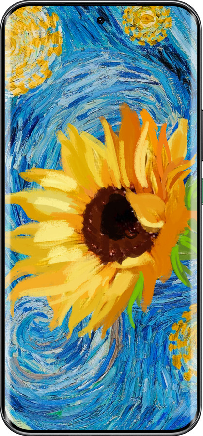 Силиконовый чехол Цветы желто-голубые для Infinix Hot 60 Pro+ - 5308u-4125 изображение 