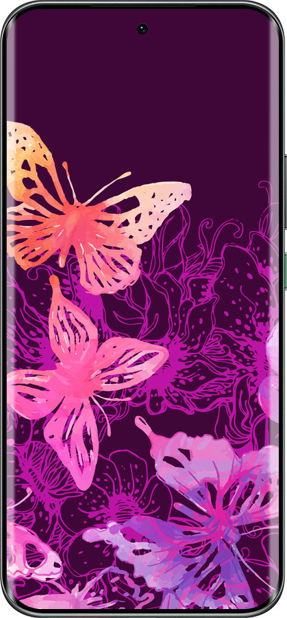 Силиконовый чехол Бабочки v2 для Infinix Hot 60 Pro+ - 5475u-4125 изображение 